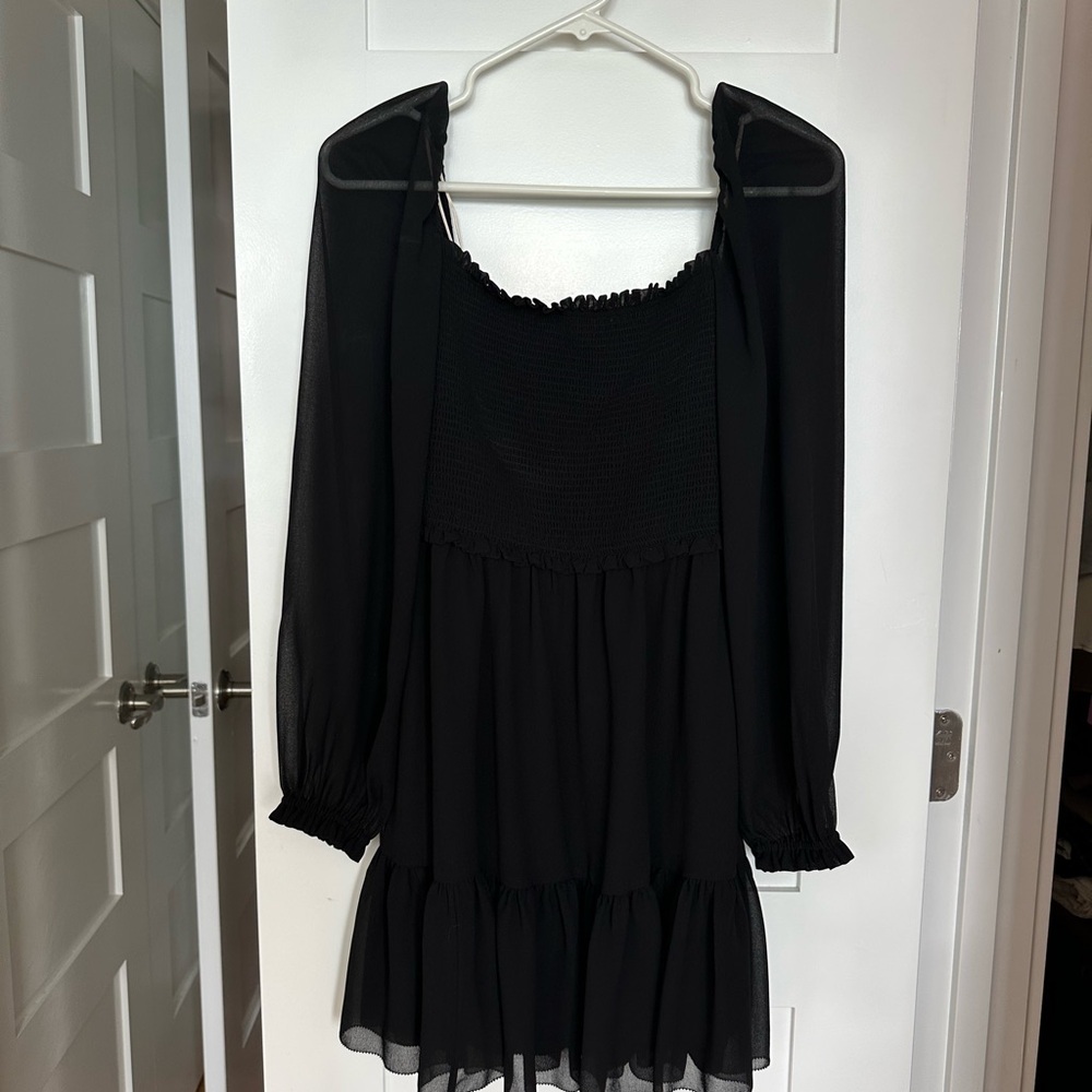 Wilfred Black Textured V-Neck Top